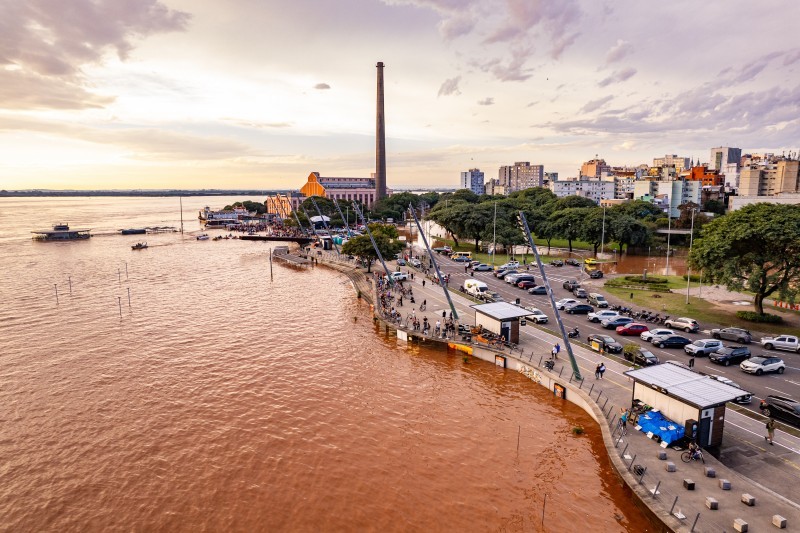 O Guaíba atingiu o maior pico de sua história em maio de 2024